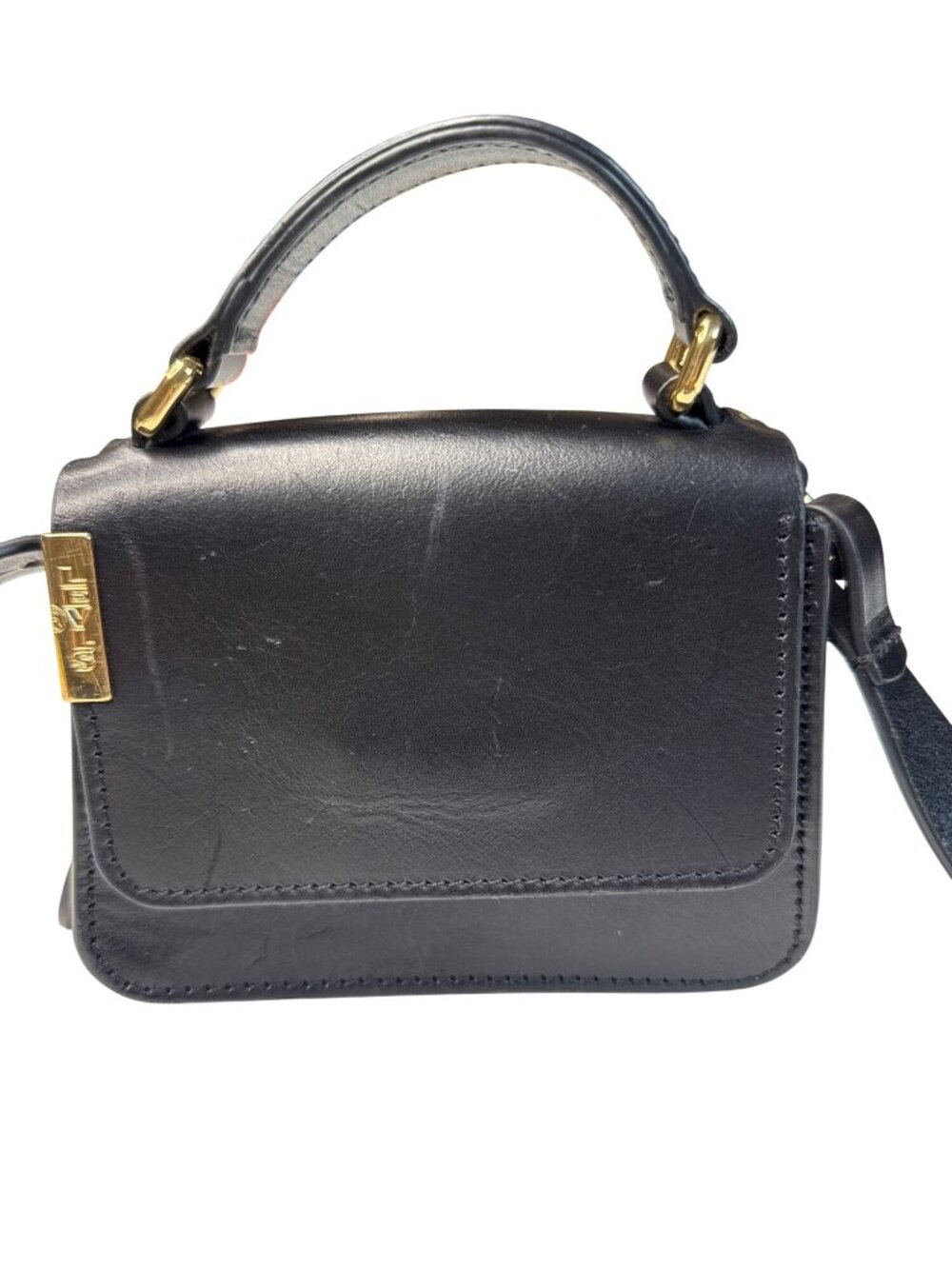 Levis Black Mini Crossbody Bag With Gold Hardware & Adjustable Strap